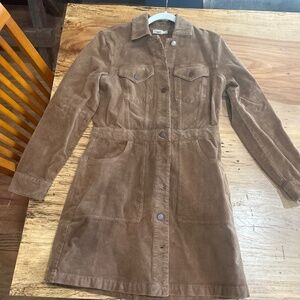 Faherty Brown Long Sleeve Dress